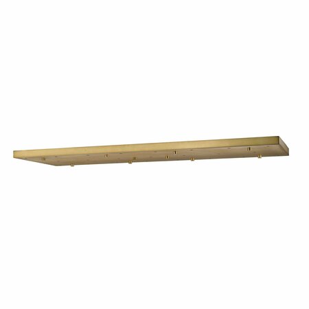 Z-LITE Multi Point Canopy Ceiling Plate, 23-Light, 18 In.W x 54 In.L x 2 In.H, Rubbed Brass CP5423L-RB